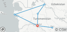  Maßgeschneiderte Turkmenistan Familienreise, tägliche Abfahrt &amp; privater Reiseleiter - 7 Destinationen 