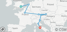  Europa Railroad : Pasta, Palaces, Pints &amp; Peaks (pâtes, palais, pintes et pics) - 9 destinations 