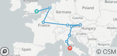  Europa Railroad : Pasta, Palaces, Pints &amp; Peaks (pâtes, palais, pintes et pics) - 9 destinations 