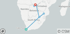  Cape, Safari and Falls (Intra Tour Air Cape Town To Johannesburg) - 7 destinations 