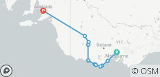  Überlandfahrt von Melbourne nach Adelaide - 3 Tage - 11 Destinationen 