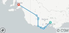  3 Day Melbourne to Adelaide Overland (One Way) - 11 destinations 