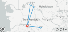  Personalisierte 5 Tage Turkmenistan Highlights Tour, täglicher Start - 6 Destinationen 