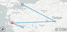  Circuit de 10 jours en Turquie ( Istanbul, Cappadoce et la mer Égée ) - 5 destinations 