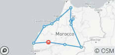  Circuit privé de 11 jours au Maroc - Villes impériales et désert du Sahara au départ de Marrakech - 12 destinations 
