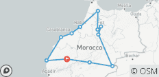  Circuit privé de 11 jours au Maroc - Villes impériales et désert du Sahara au départ de Marrakech - 12 destinations 