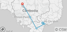  Ho Chi Minh to Angkor Wat Cycle - 7 destinations 