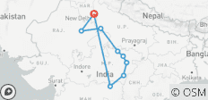  13 Days Golden Triangle &amp; Tiger Safari Tour with Khajuraho and Central India Wildlife Reserves - 10 destinations 