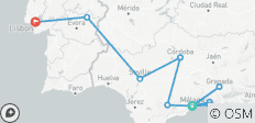  Exploration de l\'Ibérie : Du sud de l\'Espagne à la côte du Portugal (de Malaga à Lisbonne) (2026) - 11 destinations 