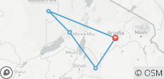  Safari de 4 jours sur le circuit nord (Tarangire - Serengeti - Cratère du Ngorongoro) - 5 destinations 