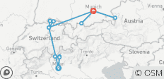  10 Tage durch das Herz Europas mit dem Zug: Mailand, Zürich &amp; München - 14 destinations 