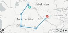  Wonders of Turkmenistan Tour - 6 destinations 