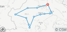  Circuit culturel de 14 jours au Rajasthan et en Inde du Nord : Delhi, Mandawa, Bikaner, Jaisalmer, Jodhpur, Ranakpur, Udaipur, Pushkar, Jaipur, Abhaneri, Fatehpur Sikri, Agra - 14 destinations 