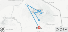  Trek de 7 jours sur la route de Shira avec 2 nuits d\'hôtel avant et après l\'ascension en Tanzanie - 11 destinations 