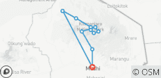  Trek de 7 jours sur la route de Shira avec 2 nuits d\'hôtel avant et après l\'ascension en Tanzanie - 11 destinations 