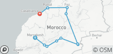  6-Day Morocco Itinerary: Marrakech to Casablanca Desert &amp; Cultural Highlights Tour - 11 destinations 