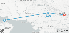  India y Nepal independientes con Dubai: El Triángulo de Oro, Katmandú y Dubai 13 Días - 6 destinos 