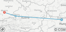  10 Tage Reise mit dem Zug durch Budapest, Salzburg und München - 3 Destinationen 
