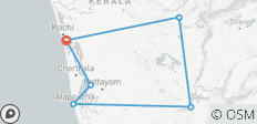  Circuit privé de 8 jours au Kerala : Les collines de thé de Munnar, Alleppey Houseboat, Periyar Safari &amp; Kumarakom - 7 destinations 