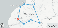  Circuit privé de luxe sur mesure de 7 jours au Maroc à partir de Marrakech - 14 destinations 
