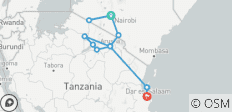  East Africa Private Safari with Zanzibar - 13 destinations 