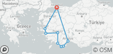  Voyage bleu et trésors culturels de la Turquie - 8 jours de découverte d\'Istanbul à la côte turquoise - 9 destinations 