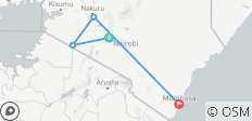  Kenia Safari Abenteuer und Mombasa Strandurlaub - 10 Tage - 4 Destinationen 