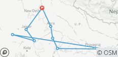  Triangle d\'or et sentiers spirituels - 17 jours à travers le Rajasthan royal et l\'Inde centrale\&quot;. - 9 destinations 