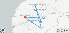  Caravane de vélos de gravier au Maroc - 9 destinations 