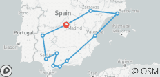  Madrid naar de Middellandse Zee - 9 dagen - 11 bestemmingen 
