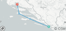 5-day Dubrovnik to Split one-way cruise - Premier Plus boat, Over 40s - 4 destinations 
