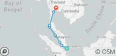  De Singapour à Bangkok en train - 9 destinations 