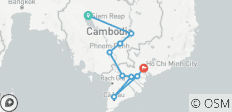  Mekong River Cruise &amp; Dolphin Encounter 7-Night Cambodia to Vietnam - 9 destinations 