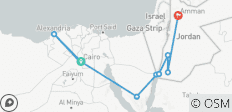  Piste de la Sainte Famille et Merveilles classiques de l\'Égypte - Extension Jordanie - 10 destinations 