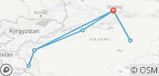  Das Beste von Xinjiang 18 Tage: Urumqi, Kanas, Yili, Kuqa, Hotian, Kashgar usw. - 8 Destinationen 