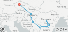  Balkan Juwelen mit Transsilvanien und Prag Bukarest → Prag (2027) - 12 Destinationen 