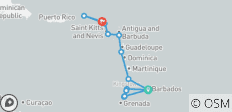  Entdecken Sie die östliche Karibik &amp; Grenadinen 2028 - 15 Tage (von Bridgetown bis Philipsburg) - 14 Destinationen 