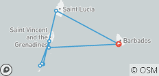  Tropical Retreat: Roundtrip Bridgetown - 8 destinations 