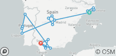  Le meilleur de l\'Espagne et du Portugal en 12 jours - Tout compris - 20 destinations 