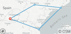  Madrid, Valencia &amp; Barcelona - 4 days - 5 destinations 
