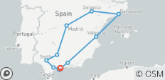  Costa del Sol naar Barcelona &amp; Madrid - 9 dagen - 10 bestemmingen 