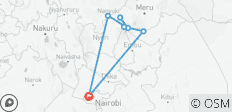  Trek de 6 jours au Mont Kenya : Aventure sur la route de Sirimon à Chogoria - 8 destinations 