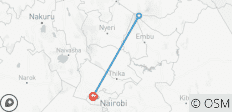 Trekking personnalisé de 4 jours au Mont Kenya, départ quotidien et voyage privé - 3 destinations 