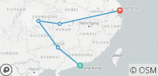  Circuit privé de 10 jours de Hong Kong à Guilin-Chongqing-Zhangjiajie-Shanghai - 5 destinations 