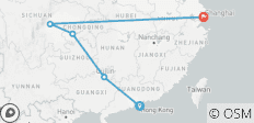  Circuit privé de 10 jours de Hong Kong à Guilin-Chongqing-Chengdu-Shanghai - 5 destinations 