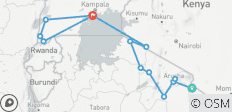  14 jours de randonnée dans le Serengeti, le Masai Mara et les gorilles - 13 destinations 