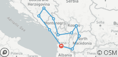  The Balkan Tour – 5 Countries in 6 Days from Tirana, Albania - 11 destinations 