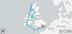  Îles britanniques et Irlande Belfast à Londres (Tilbury) - 12 destinations 