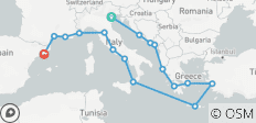  Altertümer des Mittelmeers Barcelona bis Venedig (Fusina) - 17 Destinationen 