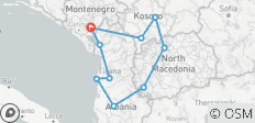 Recorrido por los Balcanes - Visita a Kosovo, Macedonia del Norte y Albania desde Montenegro